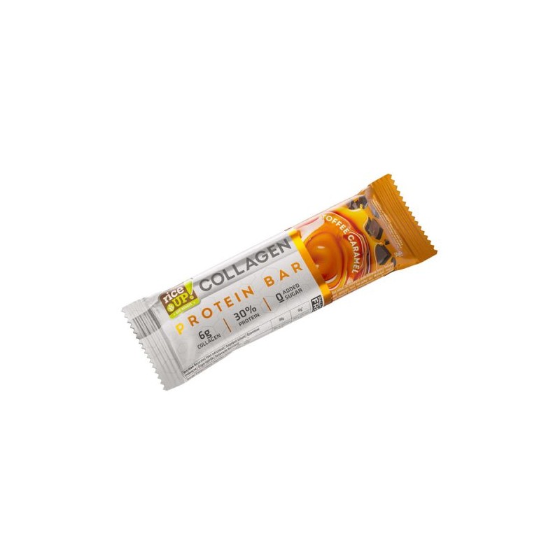 Rice Up fehérjeszelet kollegénnel Toffee karamell ízu - 50g