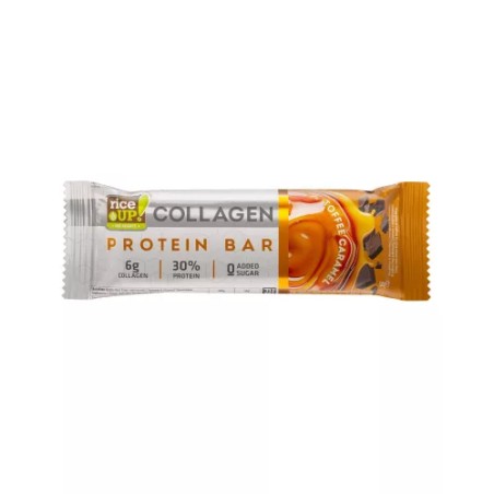 Rice Up fehérjeszelet kollegénnel Toffee karamell ízu - 50g
