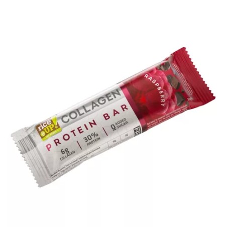 Rice Up fehérjeszelet kollegénnel málna ízu - 50g