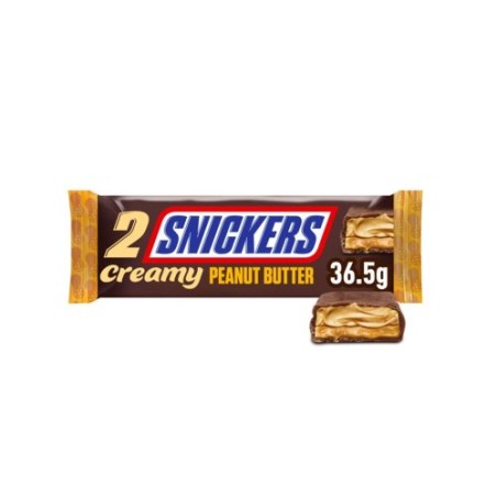 Snickers Creamy tejcsokoládé földimogyorókrémmel karamellával 2 x 18,25 g (36,5 g)