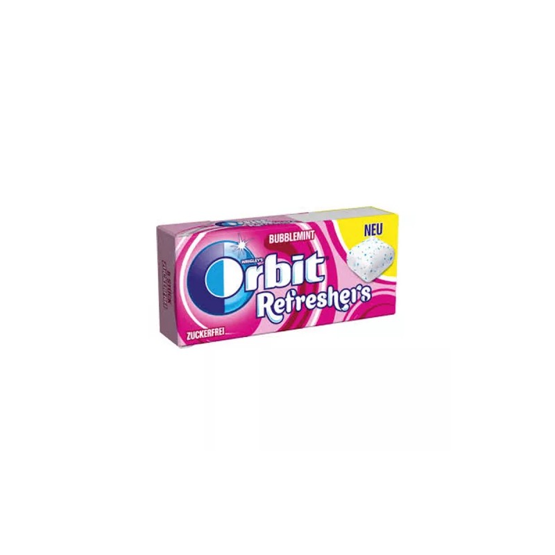 Orbit Refreshers Bubblemint gyümölcs- és mentaízű cukormentes rágógumi édesítőszerrel 17,9 g