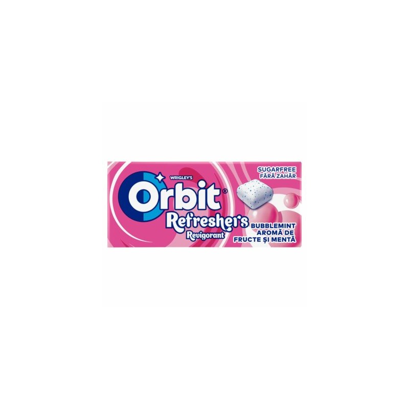 Orbit Refreshers Bubblemint gyümölcs- és mentaízű cukormentes rágógumi édesítőszerrel 17,9 g