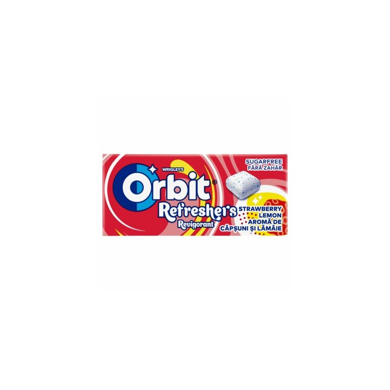 Orbit Refreshers eper- és citromízű cukormentes rágógumi édesítőszerrel 17,9 g