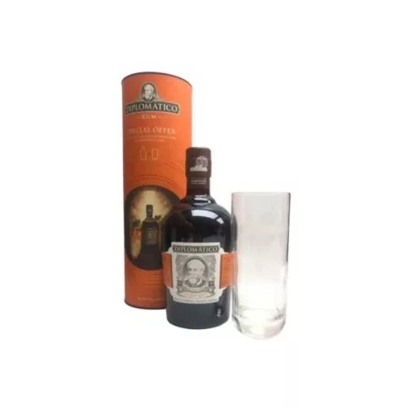 DIPLOMATICO MANTUANO RUM 0,7L 40% + HIGHBALL POHÁR DD, DRS