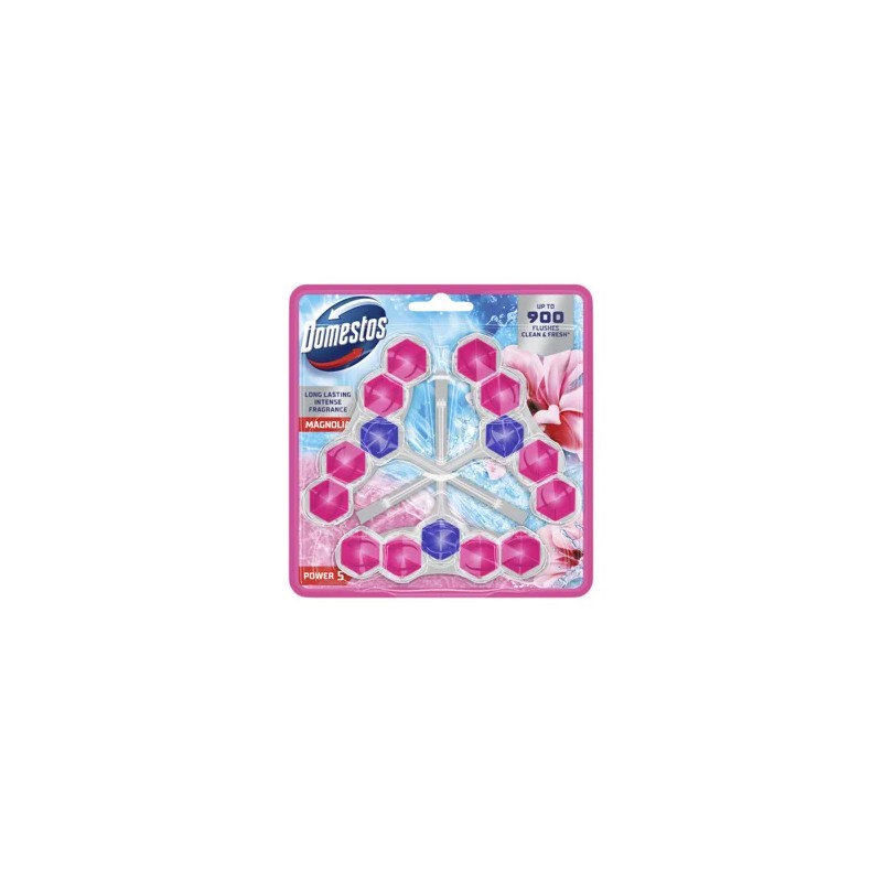 Domestos Power 5 Pink Magnolia WC-Frissítő (3x50 g)
