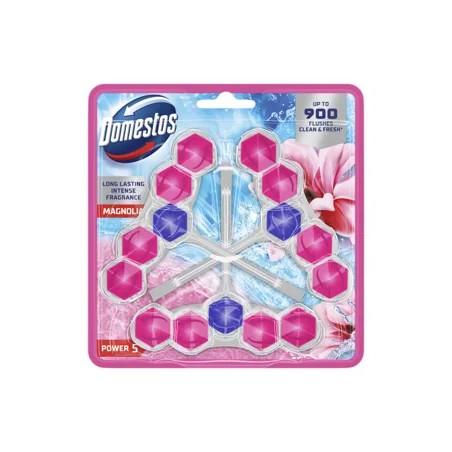 Domestos Power 5 Pink Magnolia WC-Frissítő (3x50 g)