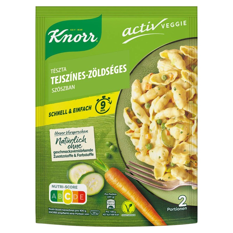 Knorr Spaghetteria tészta tejszínes-zöldséges szószban 155 g