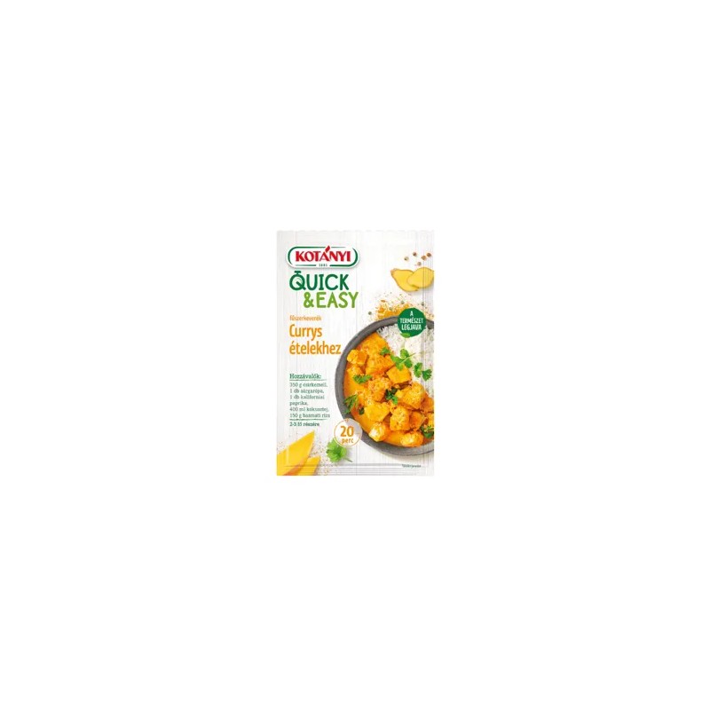 Kotányi Quick & Easy fűszerkeverék  currys ételekhez 20g