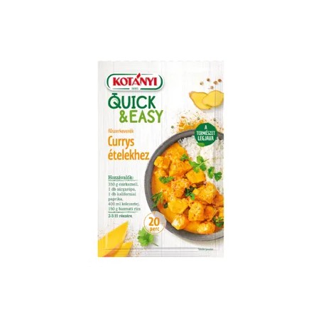 Kotányi Quick & Easy fűszerkeverék  currys ételekhez 20g