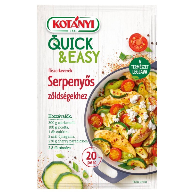Kotányi Quick & Easy fűszerkeverék serpenyős zöldségekhez 20g