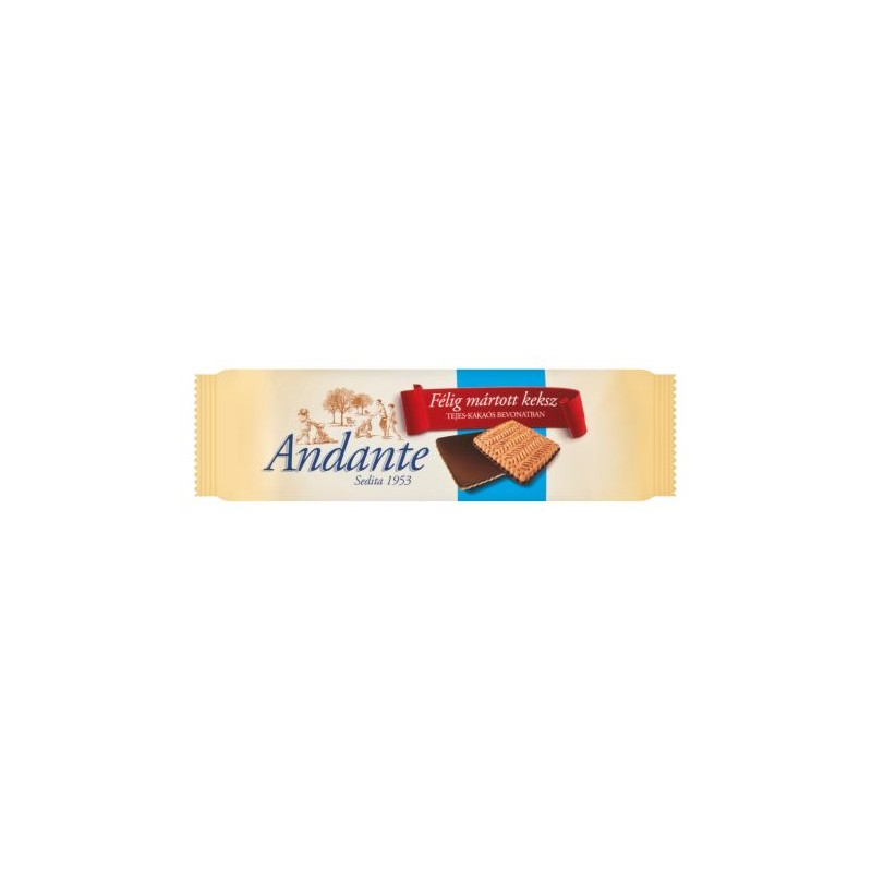 ANDANTE TEJES-KAKAÓS BEVONÓMASSZÁBA FÉLIG MÁRTOTT KEKSZ 100 G