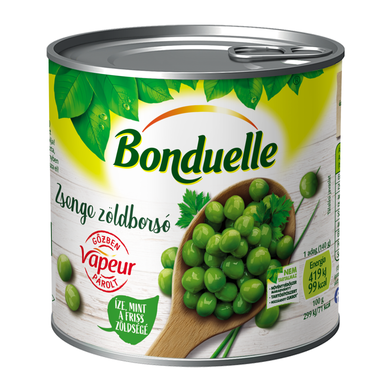 Bonduelle vapeur zöldborsó 160g/140g