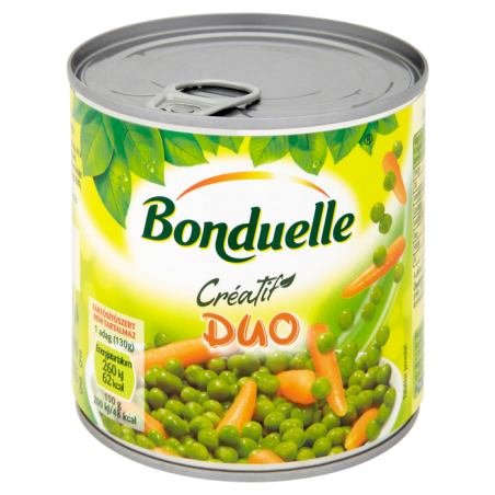 Bonduelle zöldborsó bébirépa k.400g/265g