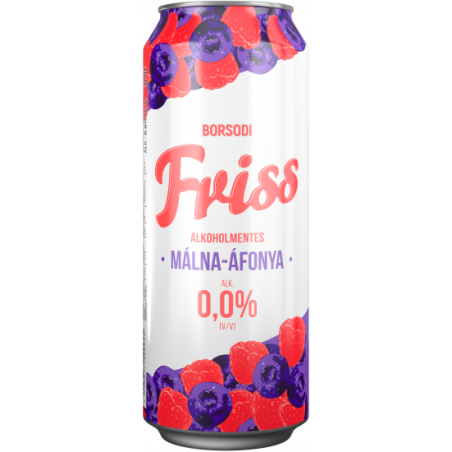 Borsodi 0,5l dob.sör Friss málna-áf.0,0%