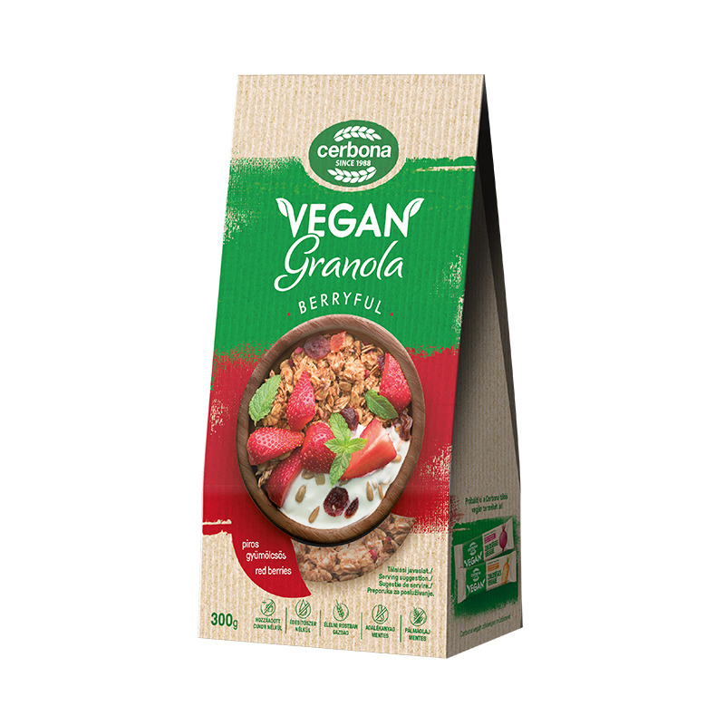 Cerbona müzli granola piros gyü.veg.300g