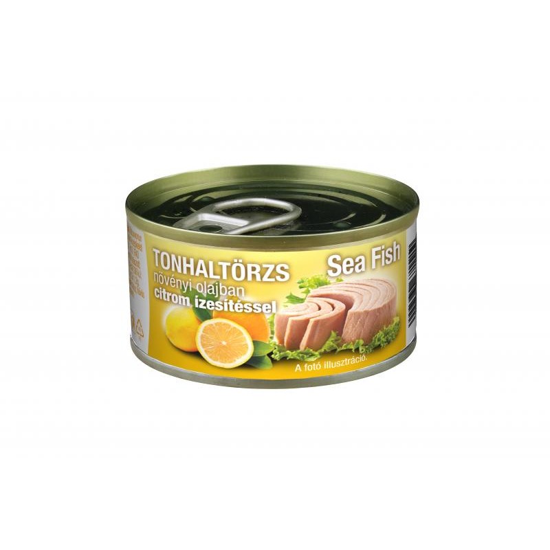 Sea Fish tonhaltörzs növényi olajban Citrom ízesítéssel 80g/52g