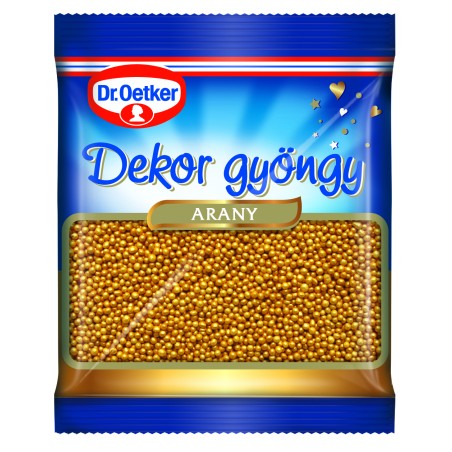 Dr.Oetker dekorgyöngy arany 30g