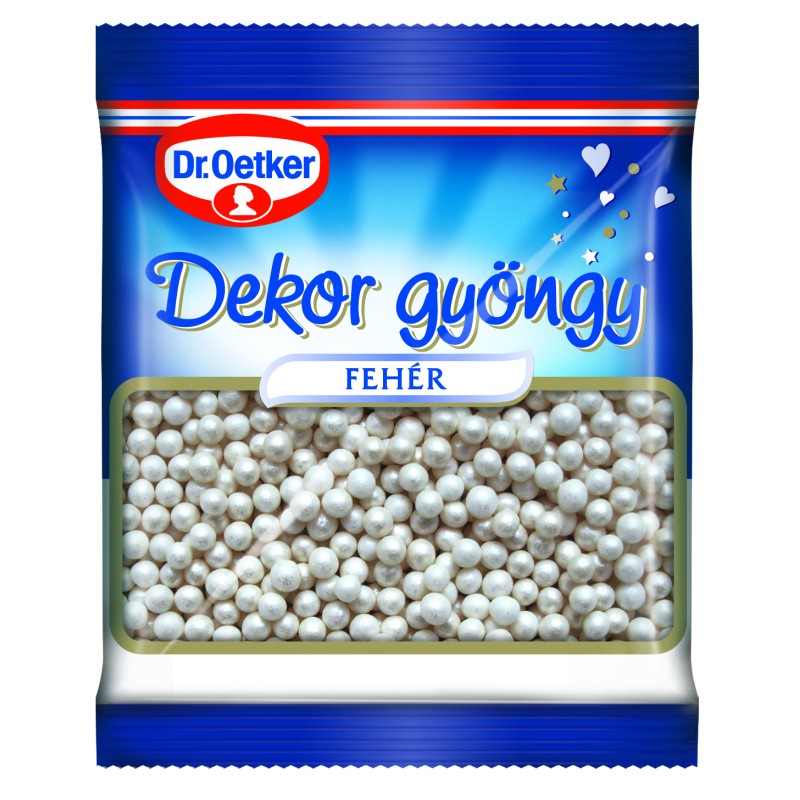 Dr.Oetker dekorgyöngy fehér 30g