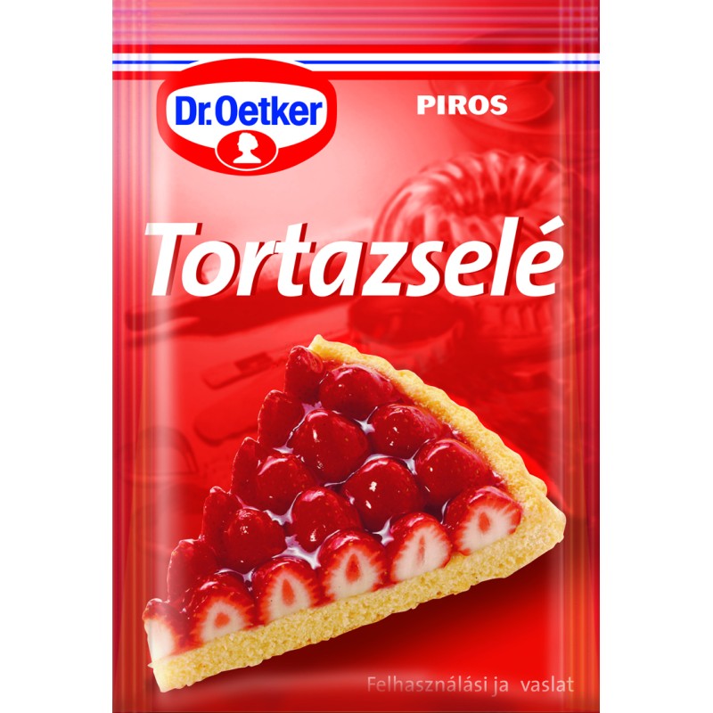 Dr.Oetker tortazselé piros 12g