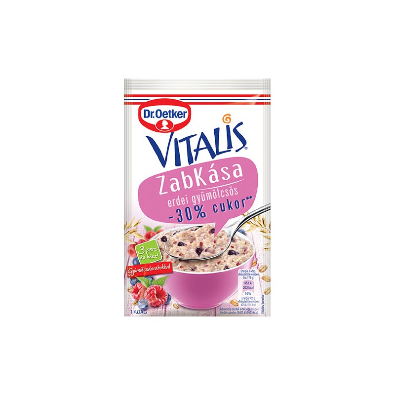 Dr.Oetker vitalis zabkása erdei-30% 53g