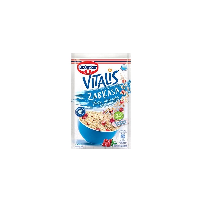 Dr.Oetker vitalis zabkása vörösáfonya Laktózmentes 50g