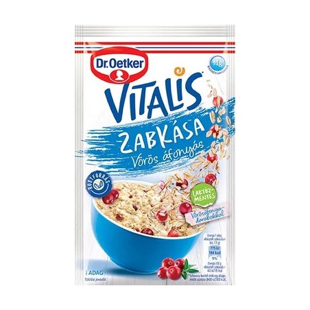 Dr.Oetker vitalis zabkása vörösáfonya Laktózmentes 50g