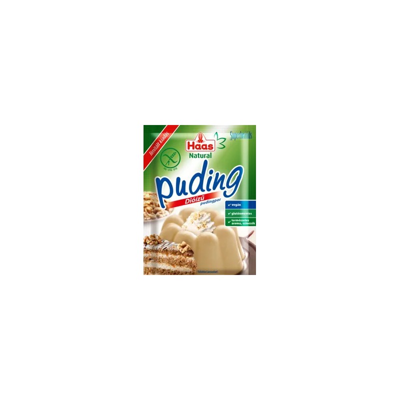 Haas nat.puding dióízű glut.ment.40g