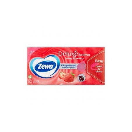 Zewa D. papírzsebkendő 3r.strawberry 90db
