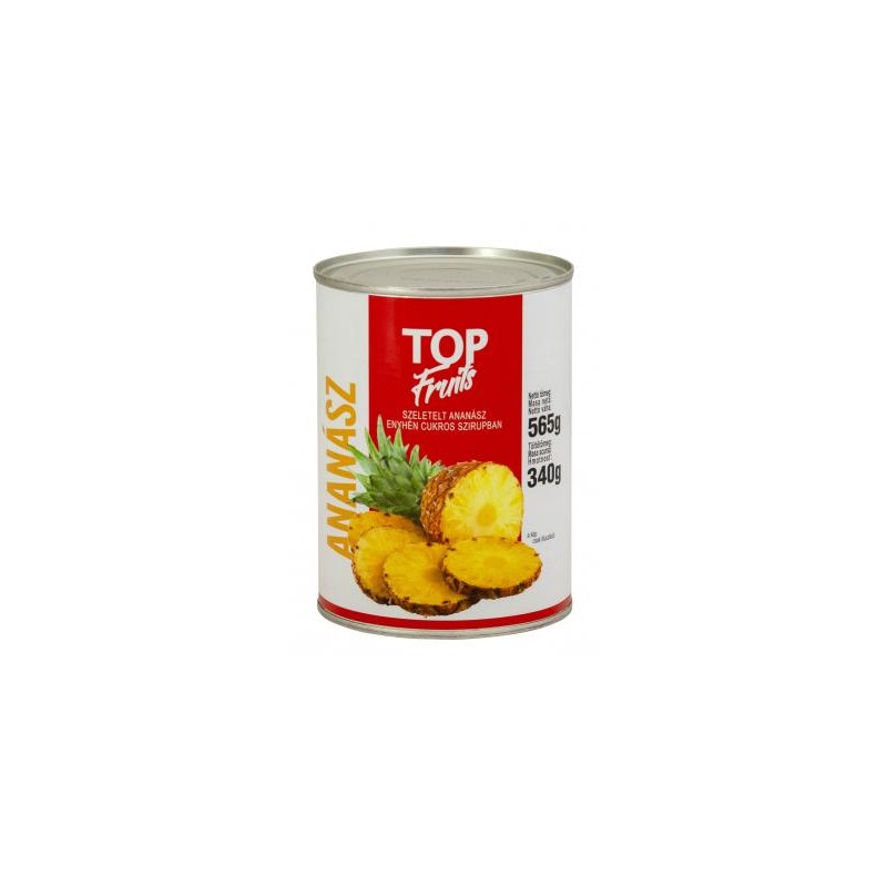 Ananász körszeletes Top Fruits 565g/340g