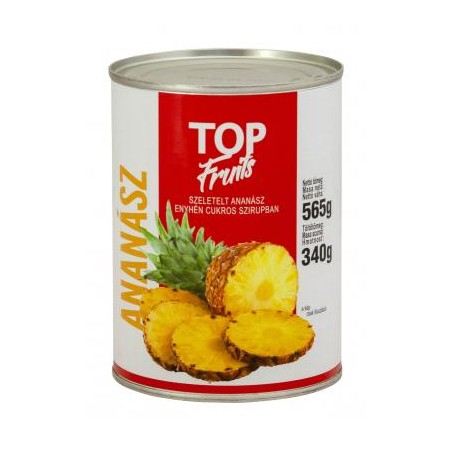 Ananász körszeletes Top Fruits 565g/340g