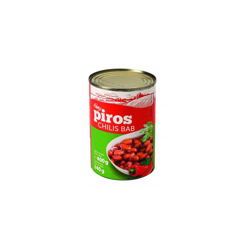 CBA Piros babkonzerv chilis 400g/240g