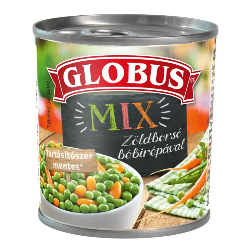 Globus zöldborsó bébirépával 400g/265g