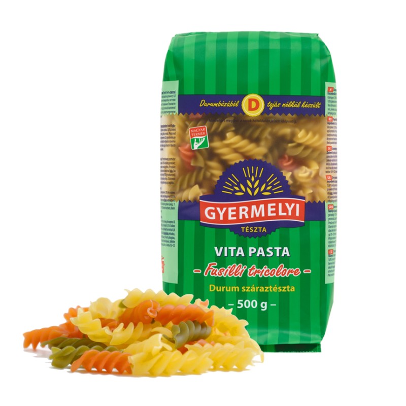 GYERMELYI VITA PASTA FUSILLI TRICOLORE Dur.ORSÓ 500G