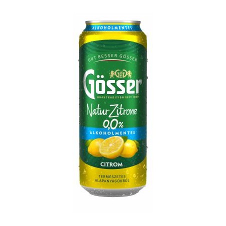 Gösser N.Z.0,5l dobozos sör citrom 0,0%