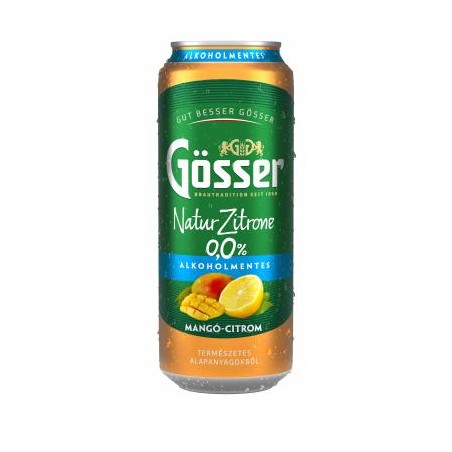 Gösser N.Z.0,5l dob. sör mang-citrom 0,0%