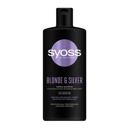 Syoss hamvasító sampon blonde & silver - 440 ml