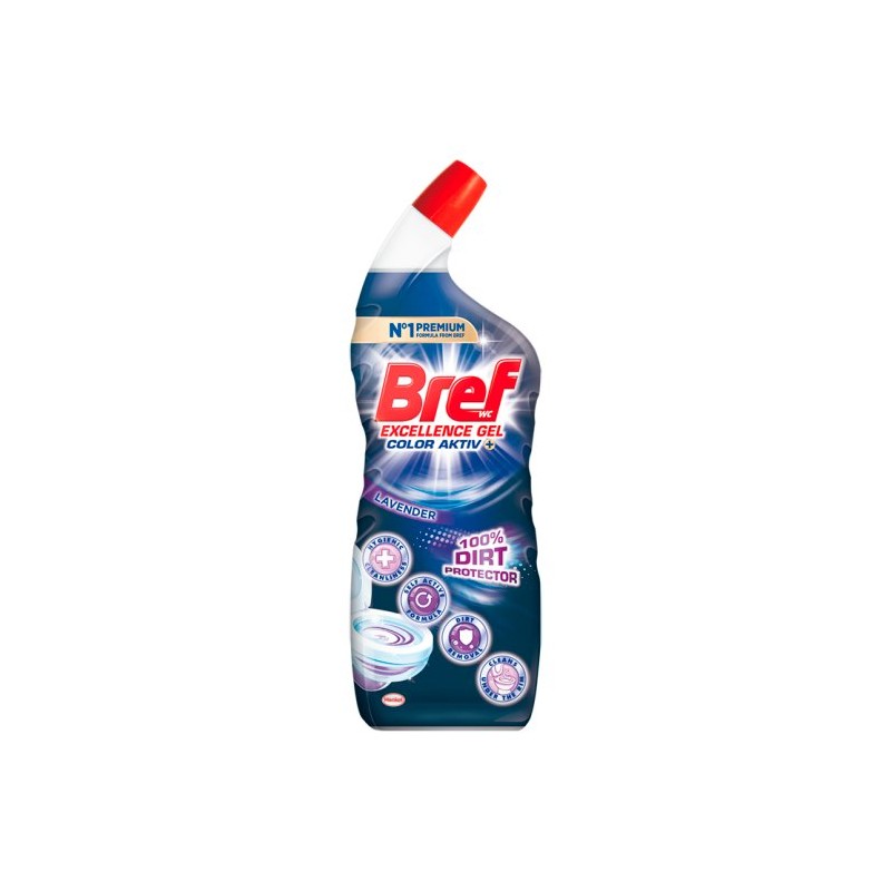 Bref Excellence Gel Color Activ+ Lavender folyékony WC tisztítószer 700 ml