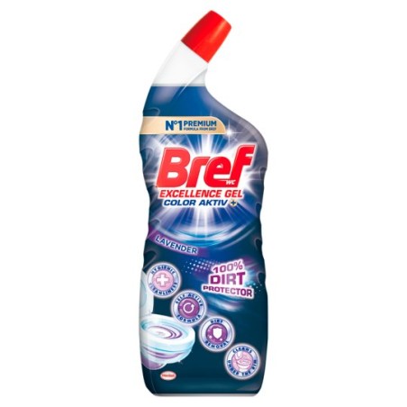 Bref Excellence Gel Color Activ+ Lavender folyékony WC tisztítószer 700 ml