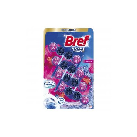 Bref Blue Aktiv Fresh Flower WC illatosító 4 x 50 g