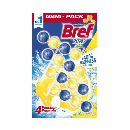 Bref Power Aktiv Lemon WC frissítő 4 x 50 g