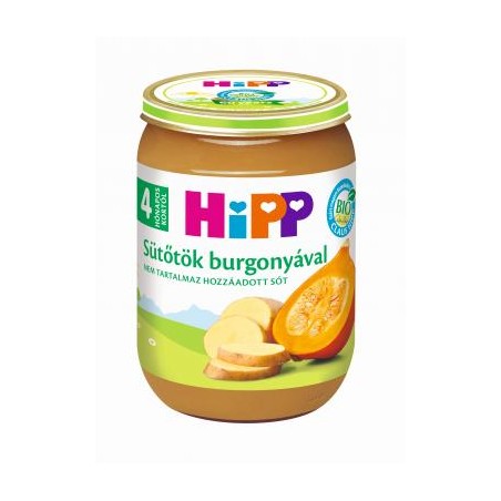 HiPP BIO sütőtök burgonyával főzelék babáknak 4 hónapos kortól 190 g