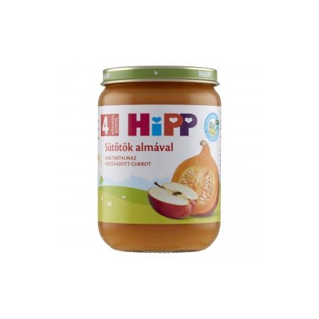 HiPP BIO sütőtök almával bébidesszert 4 hónapos kortól 190 g