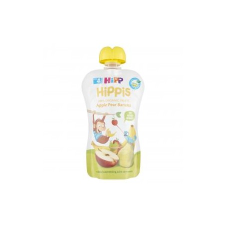 HiPP HiPPiS BIO alma-körte-banán gyümölcspép 4 hónapos kortól 100 g