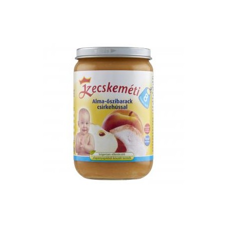 Kecskeméti alma-őszibarack csirkehússal bébiétel 8 hónapos kortól 220 g