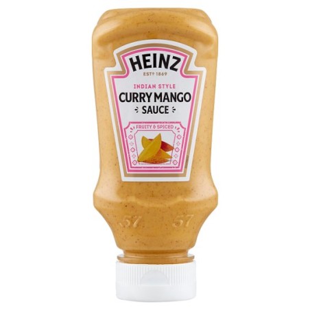 Heinz curry-mangó ízű krémes gyümölcsös jellegű szósz 225 g