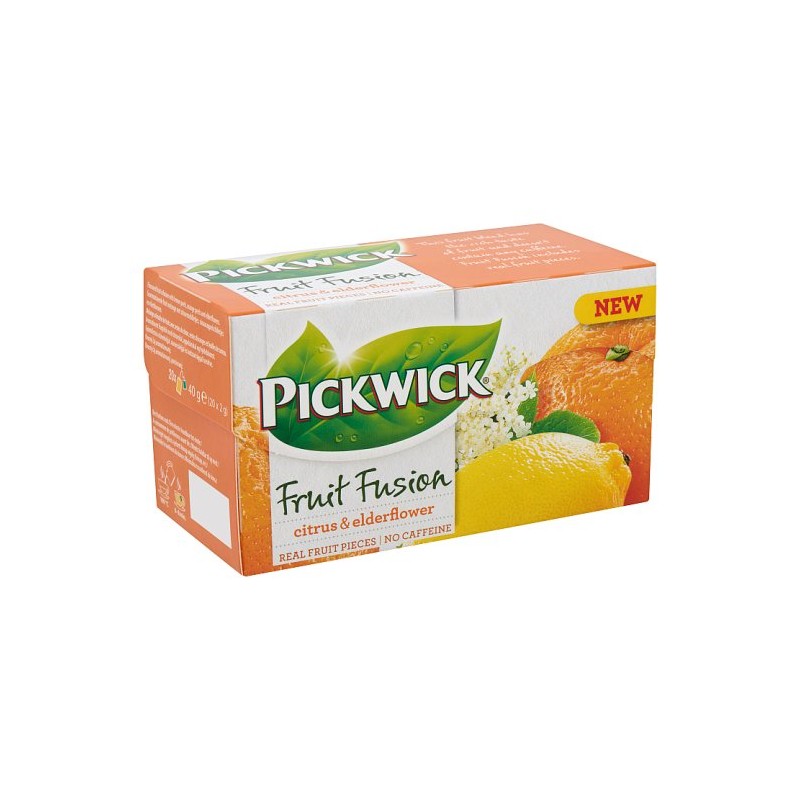 Pickwick Fruit Fusion gyümölcstea citrom- és narancshéjjal és bodzavirággal ízesítve 20 filter 40 g