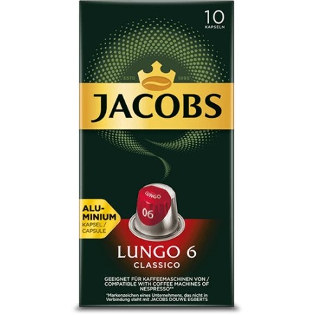 JACOBS LUNGO 6 CLASSICO KÁVÉKAPSZULA, 10 db