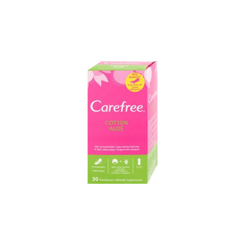 Carefree Cotton Aloe tisztasági betét - 30 db