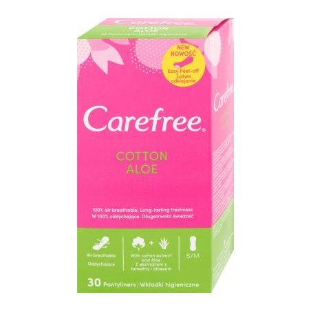 Carefree Cotton Aloe tisztasági betét - 30 db