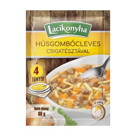 Lacikonyha húsgombócleves csigatész.60g